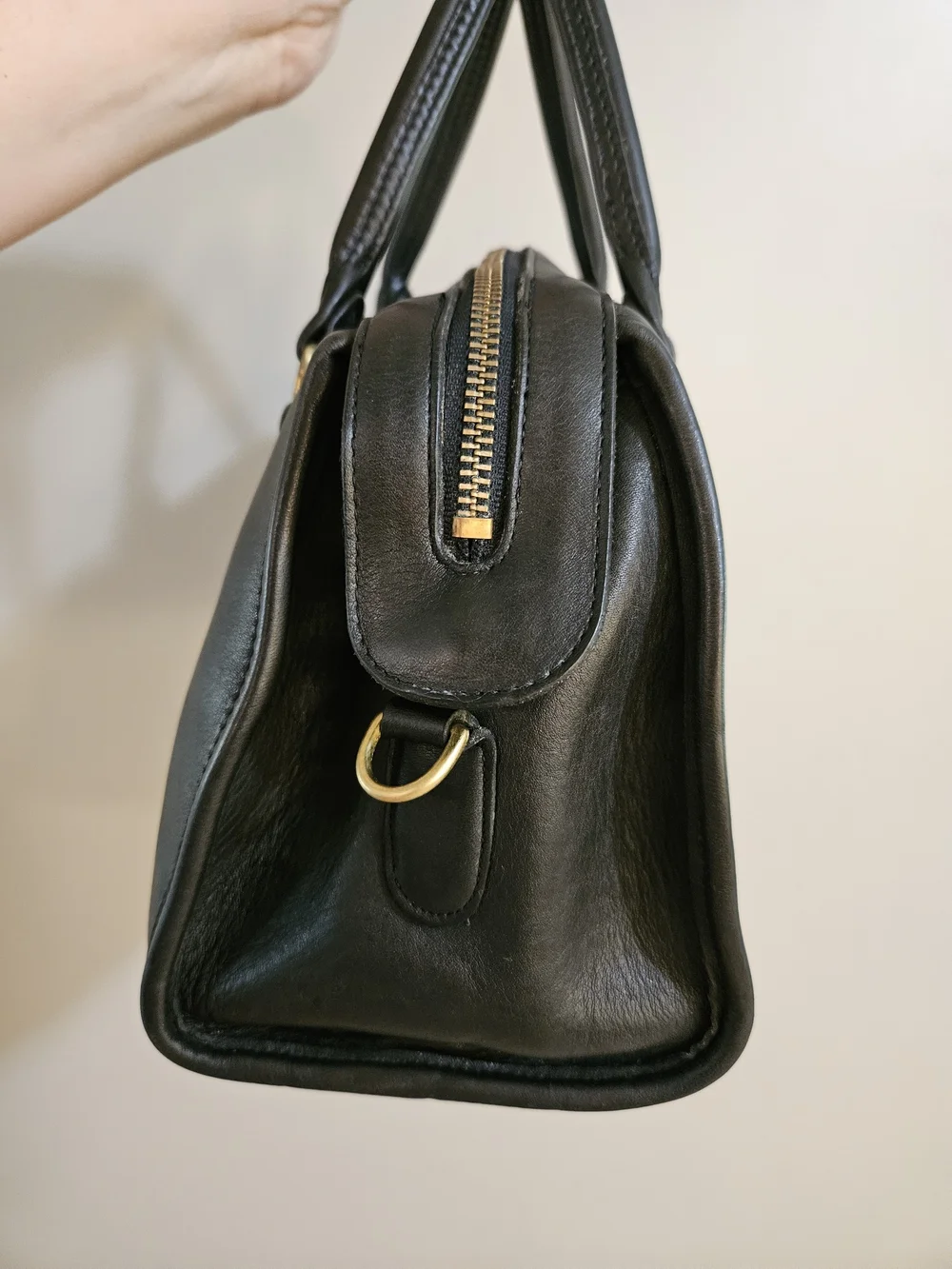 Vintage Coach Broadway Satchel In Black